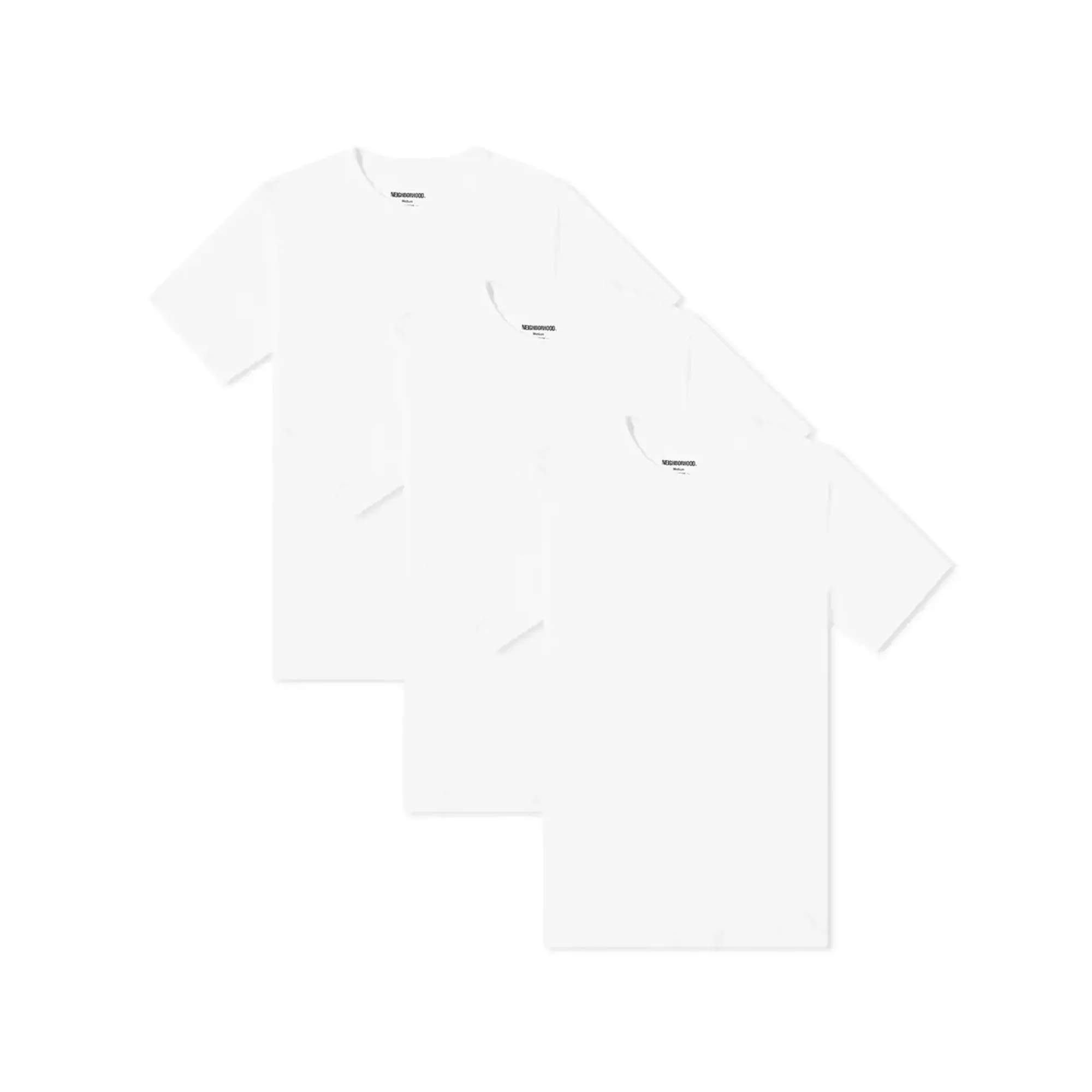 Neighborhood Mens Classic 3pac Crew Tees 'White'