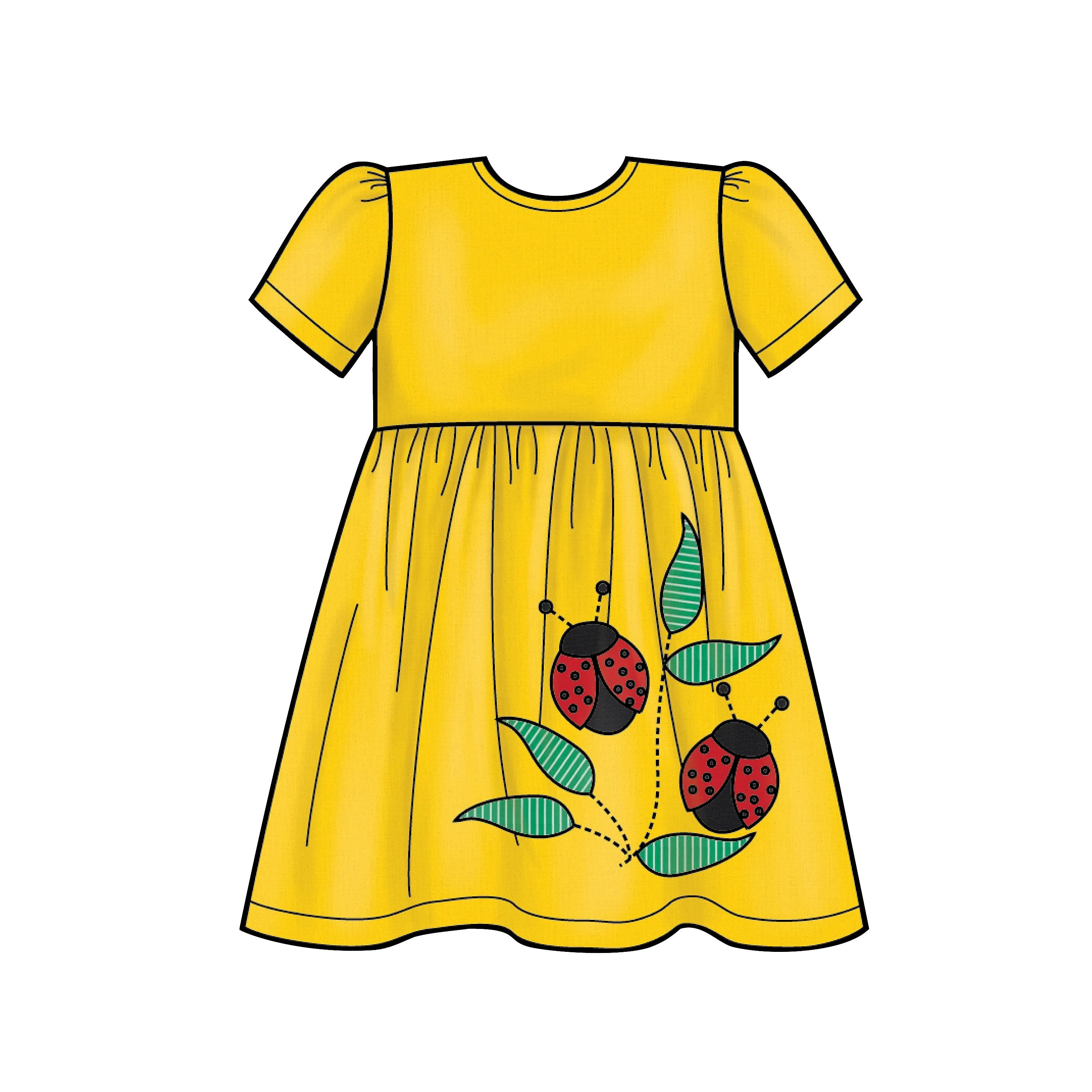 New Look 6647 Toddlers' Dresses with Appliques