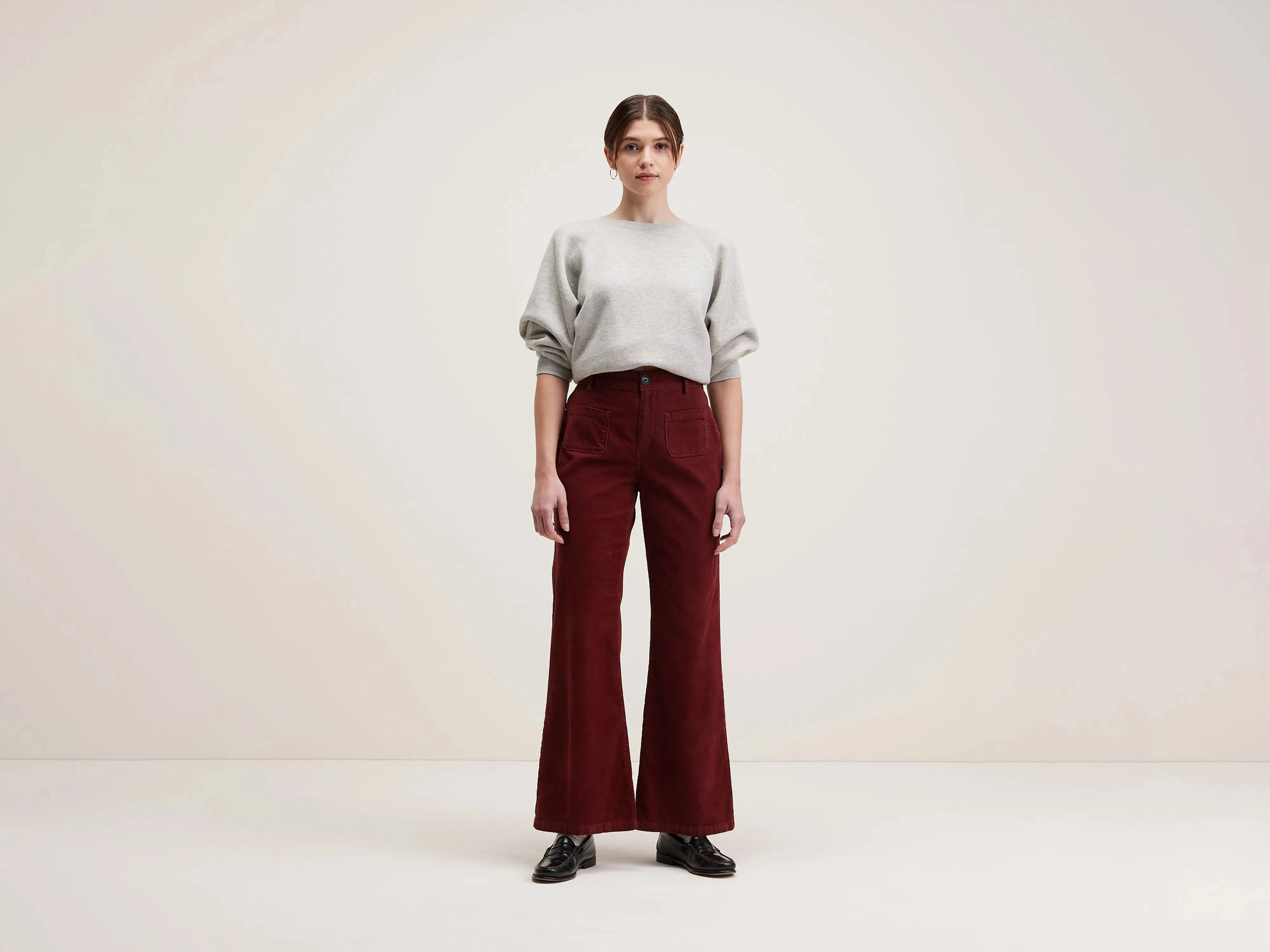 Park flared trousers (242 / W / GRENAT)