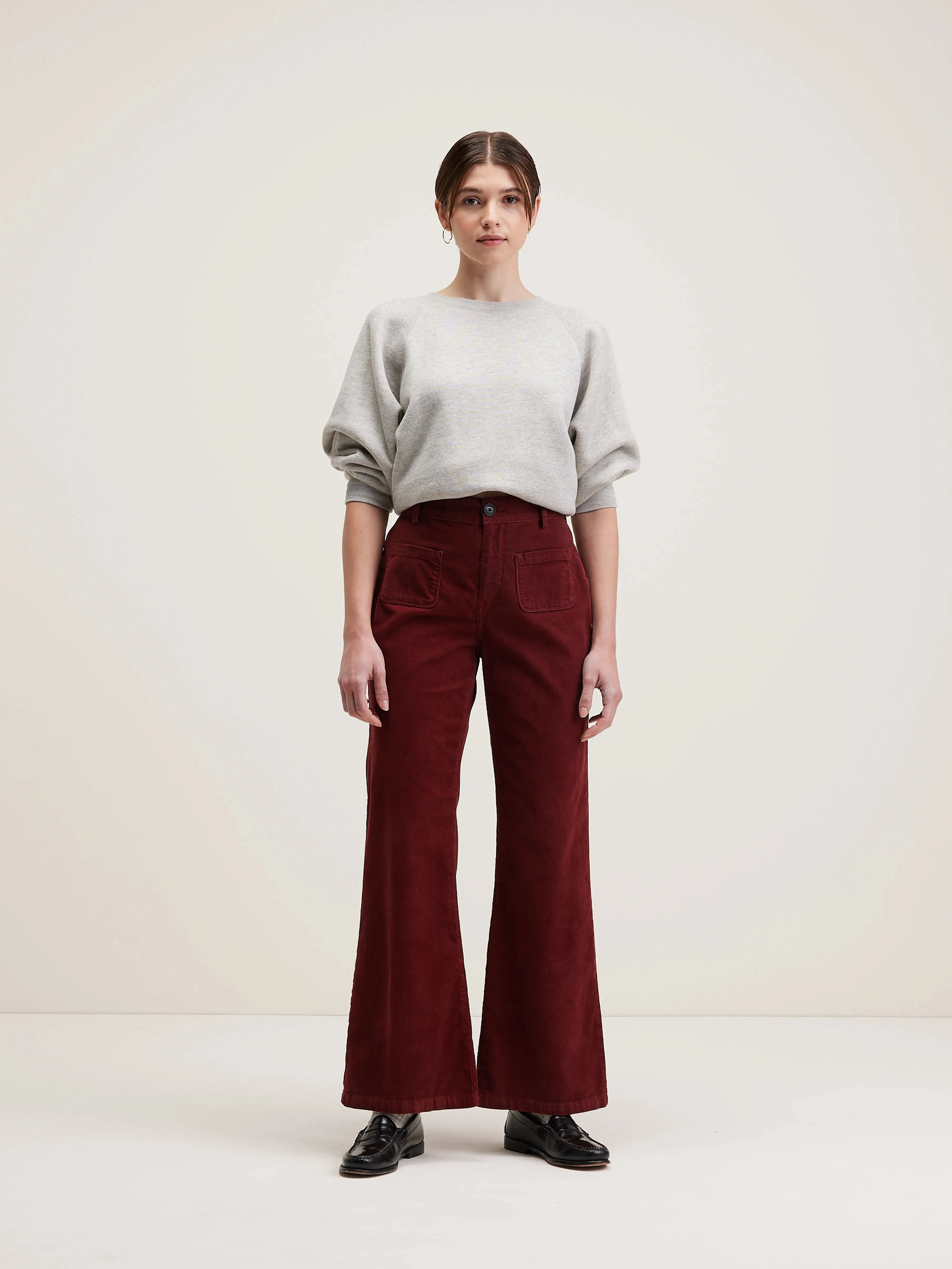 Park flared trousers (242 / W / GRENAT)