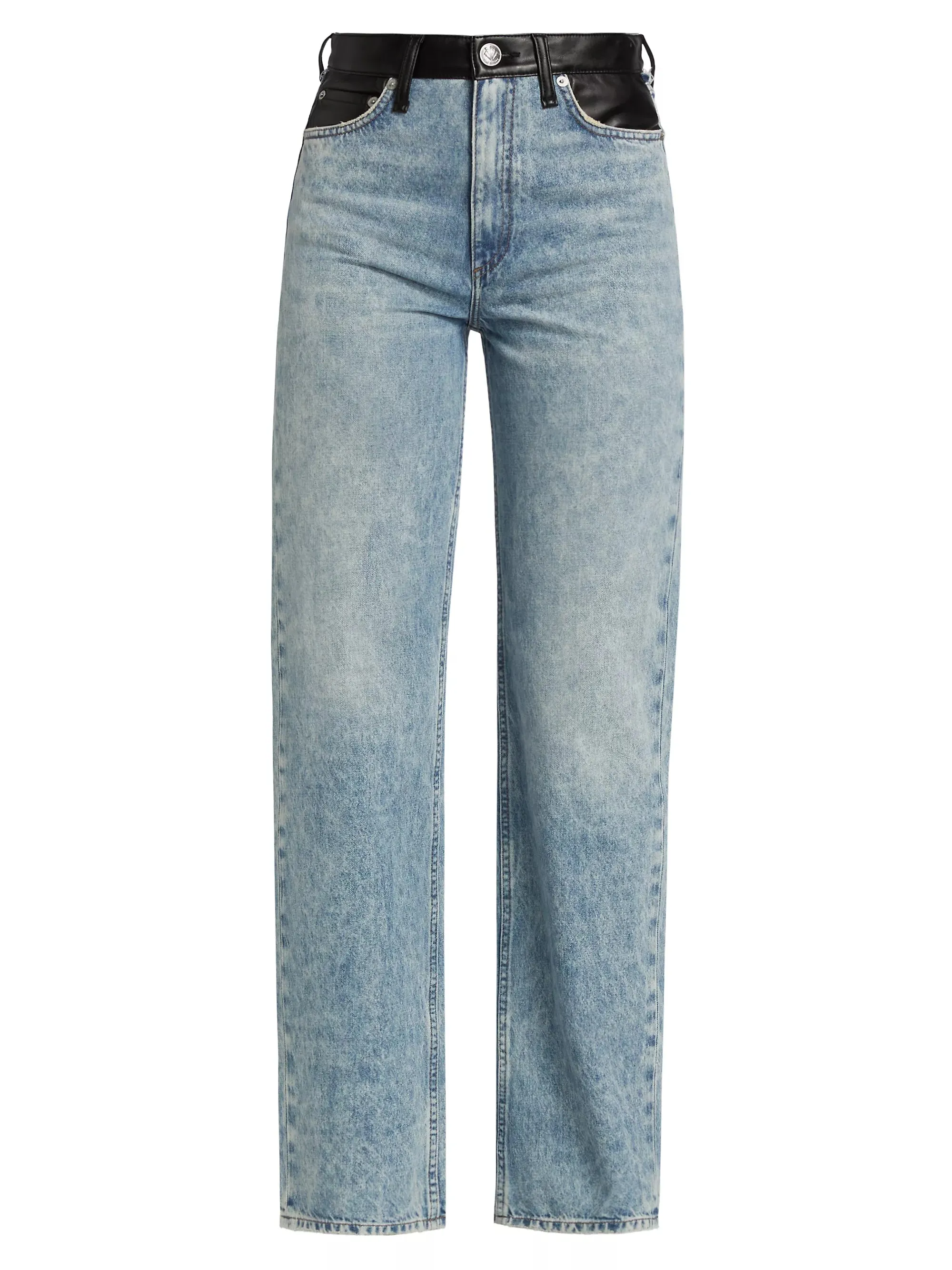 RAG & BONE SHEA HIGH-RISE STRAIGHT-LEG COMBO JEANS