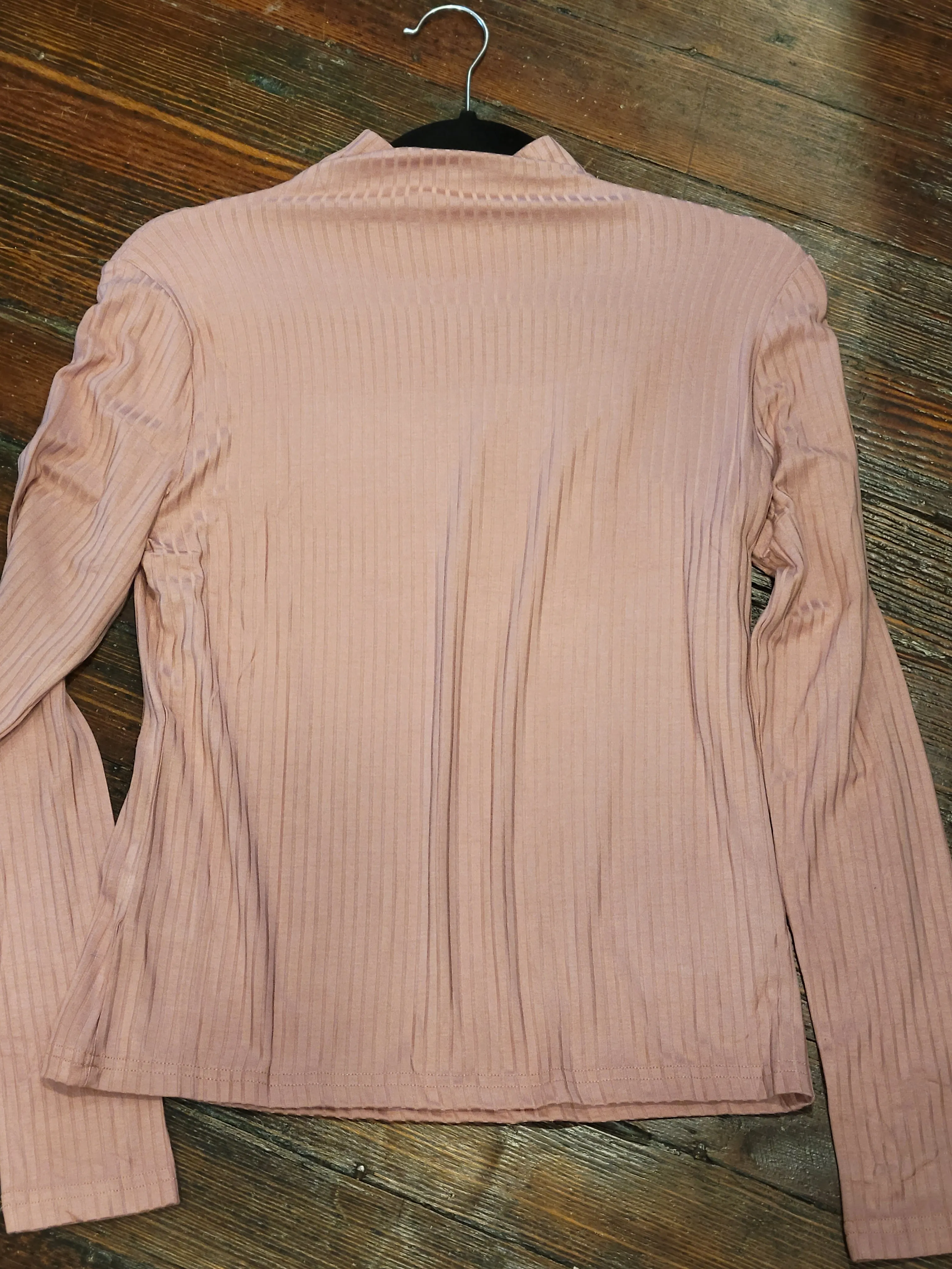 Ribbed Mock Neck