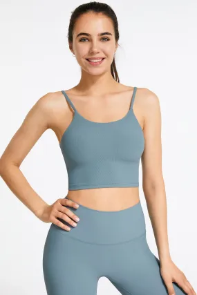 Ribbed Spaghetti Strap Cropped Camisole