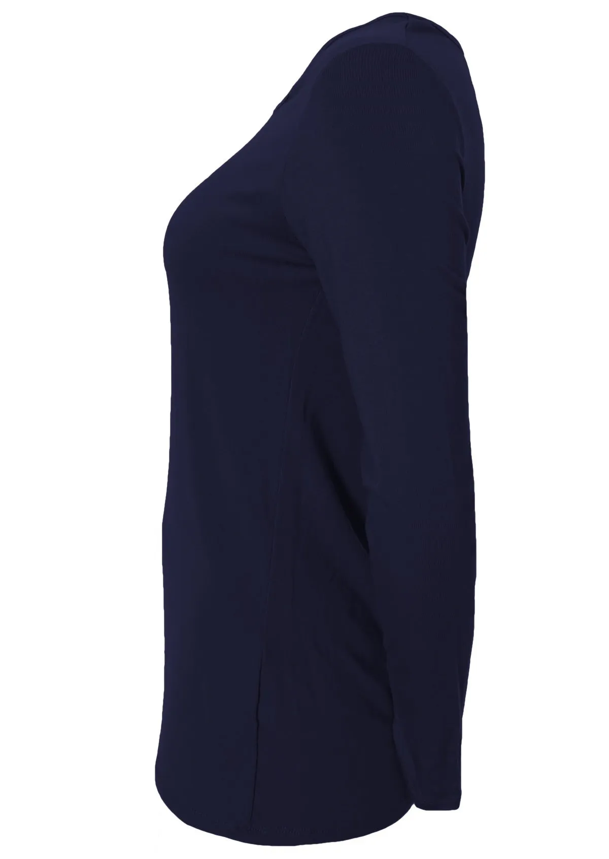 Round Neck Top Navy Blue