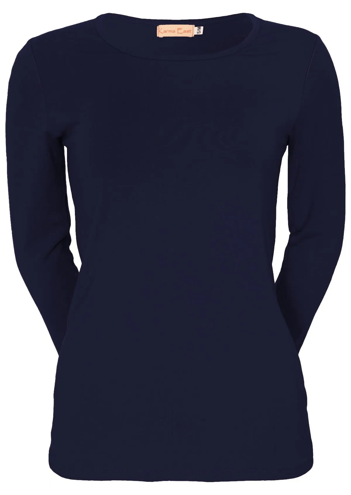 Round Neck Top Navy Blue