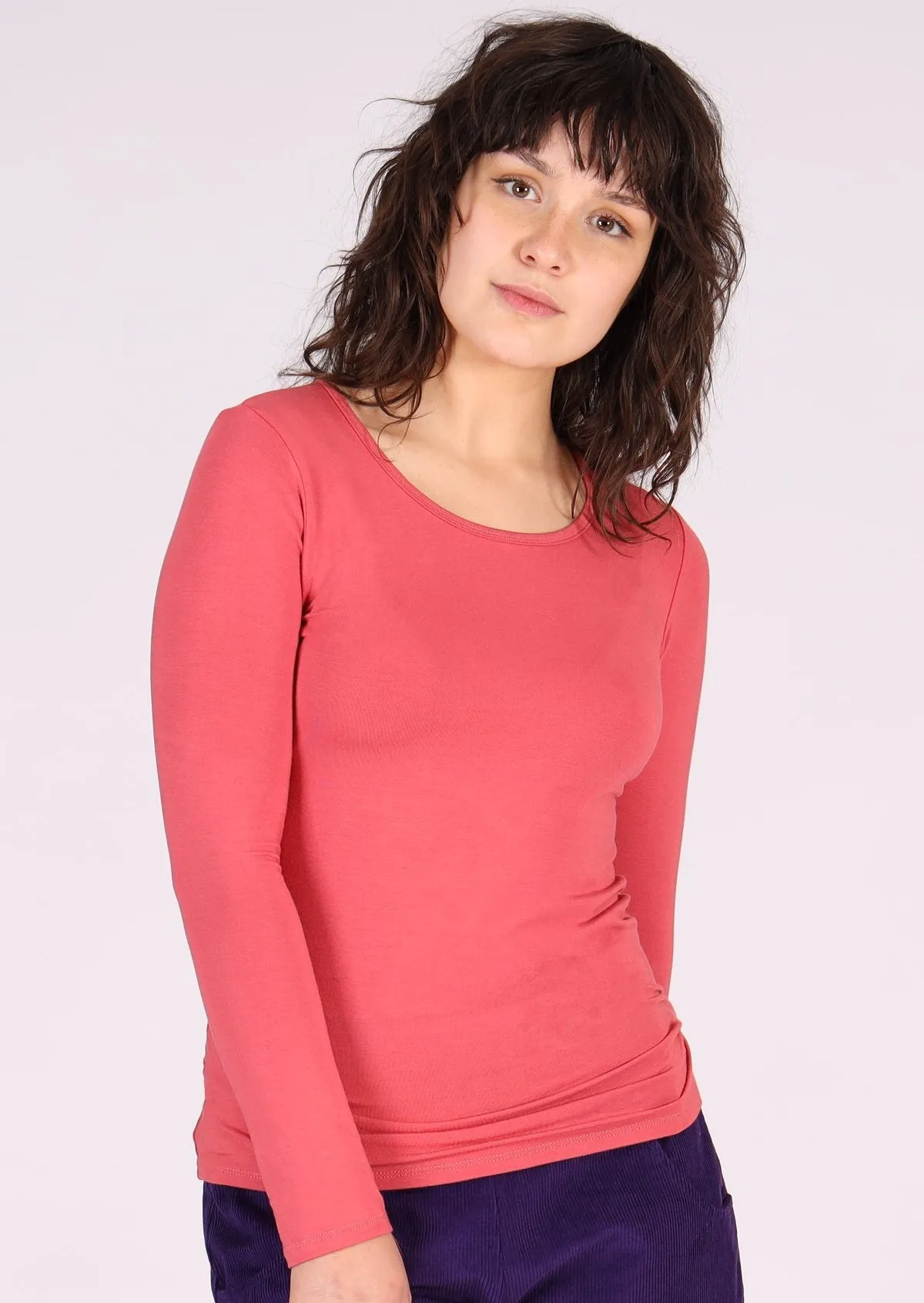 Round Neck Top Rose Pink