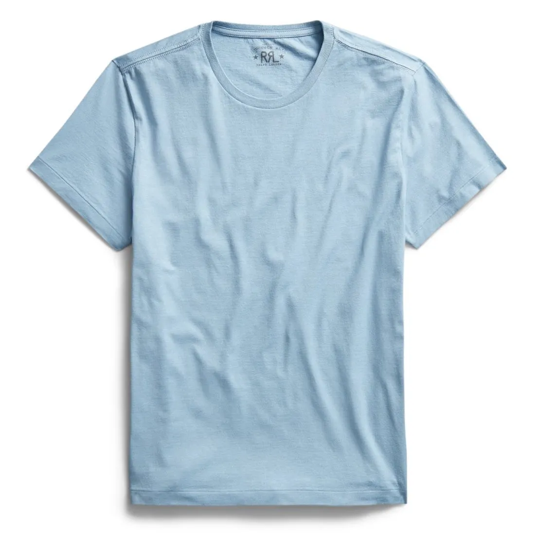 RRL by Ralph Lauren Garment-Dyed Crewneck T-Shirt Light Blue