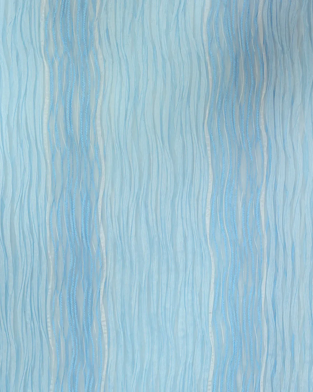 SKY BLUE PLEATED ORGANZA FABRIC