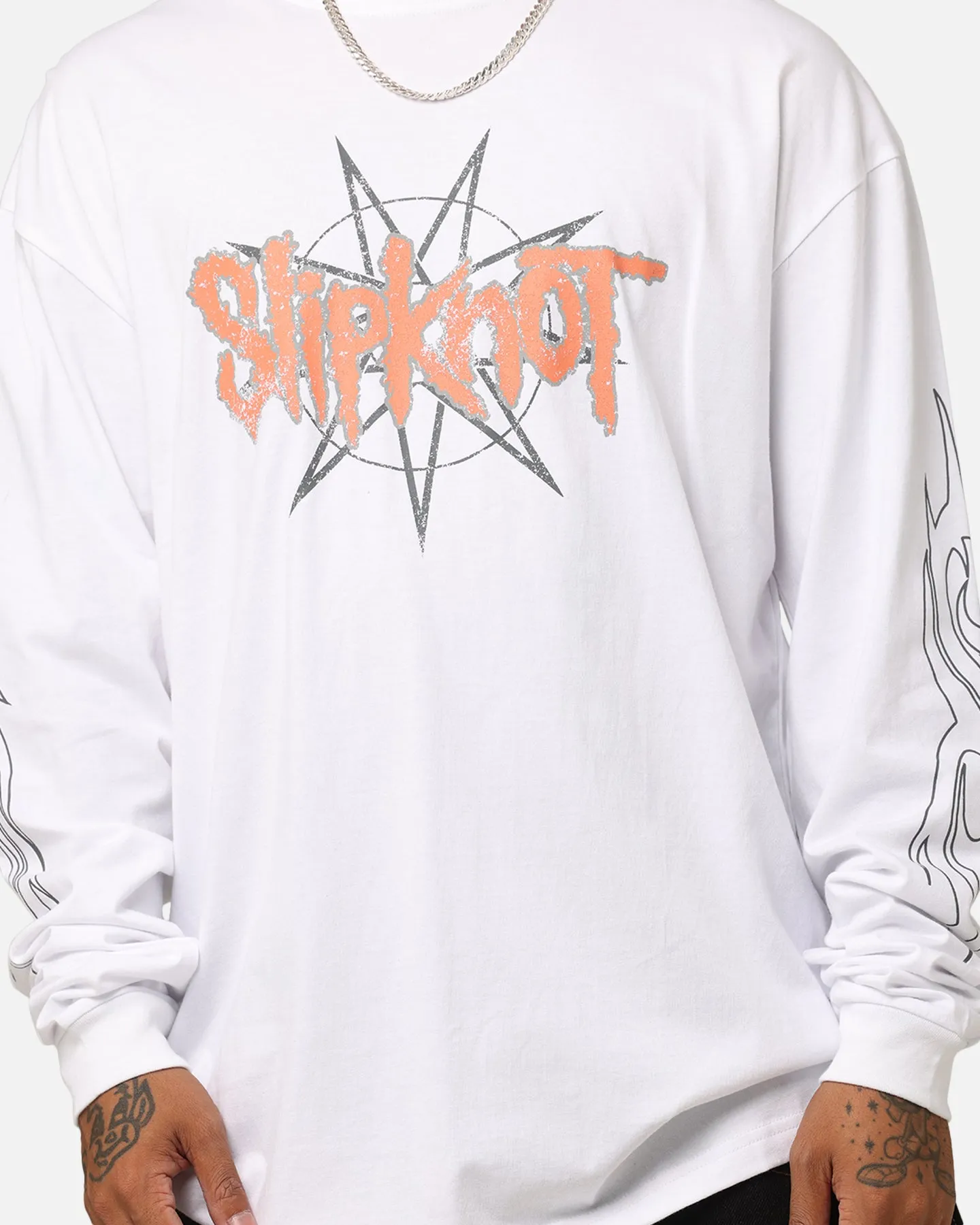 Slipknot World Tour '24 Long Sleeve T-Shirt White