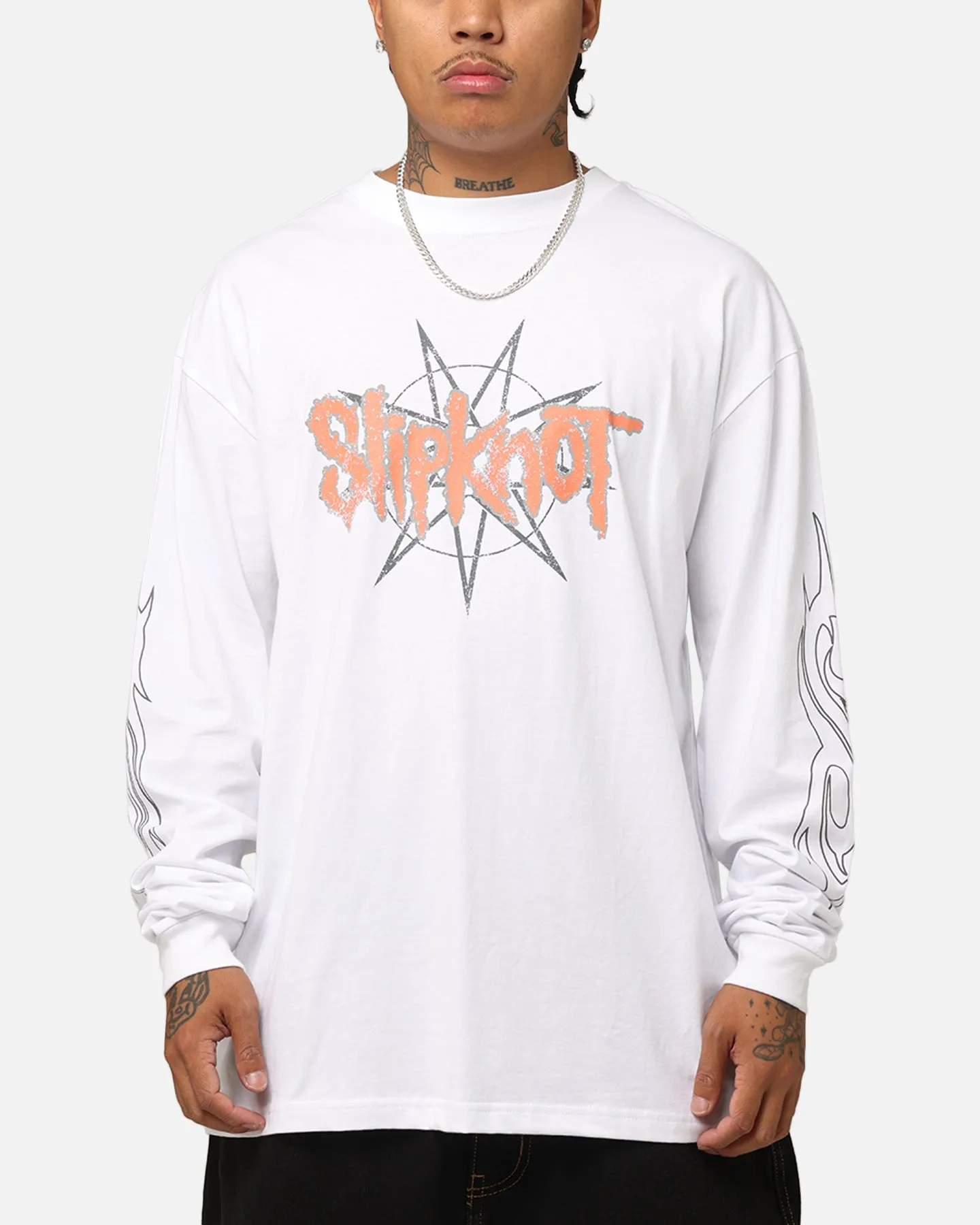 Slipknot World Tour '24 Long Sleeve T-Shirt White