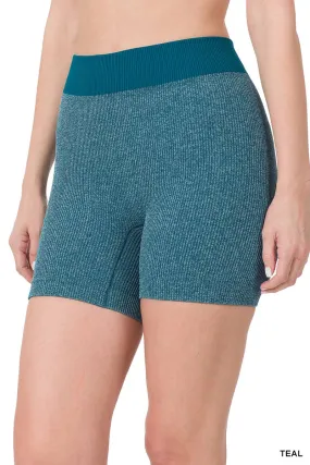 *STEAL!* Essential Ribbed Shorts (Teal)