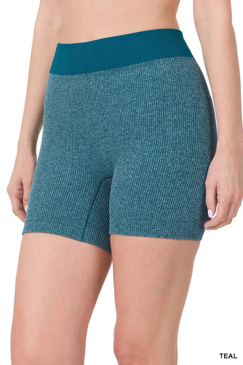 *STEAL!* Essential Ribbed Shorts (Teal)