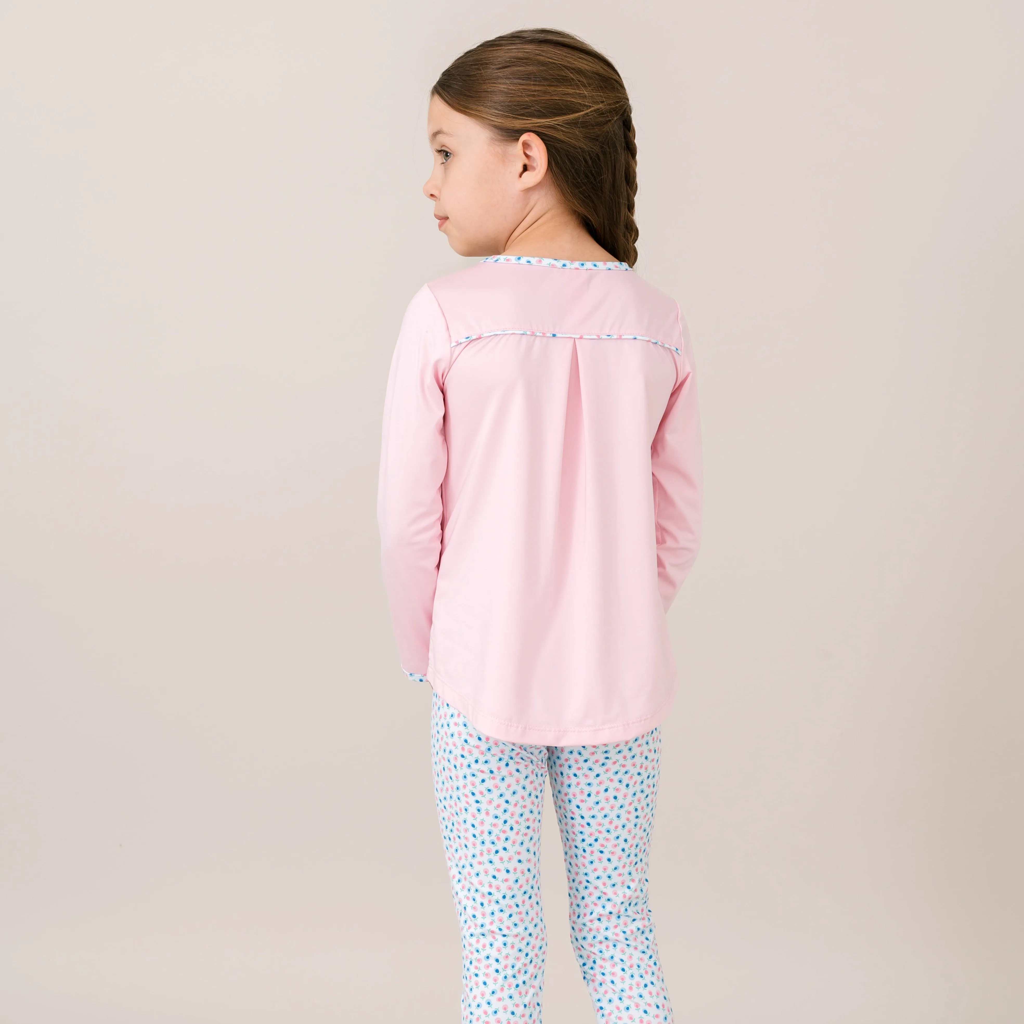 Taylor T Long Sleeve- Cotton Candy Pink, Kindness Blooms Floral