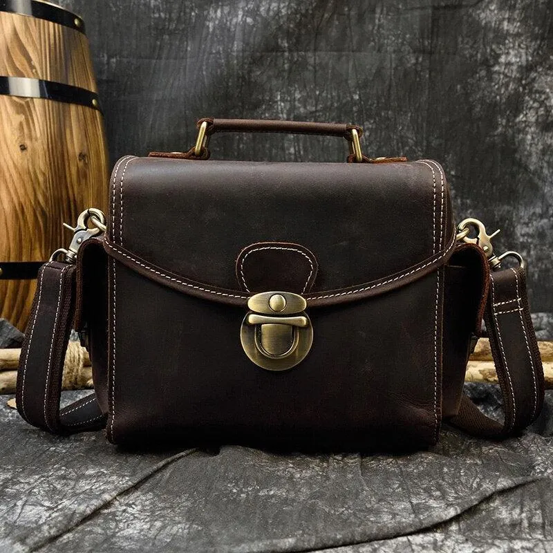 Vintage Leather Shoulder Camera Bag For Photography