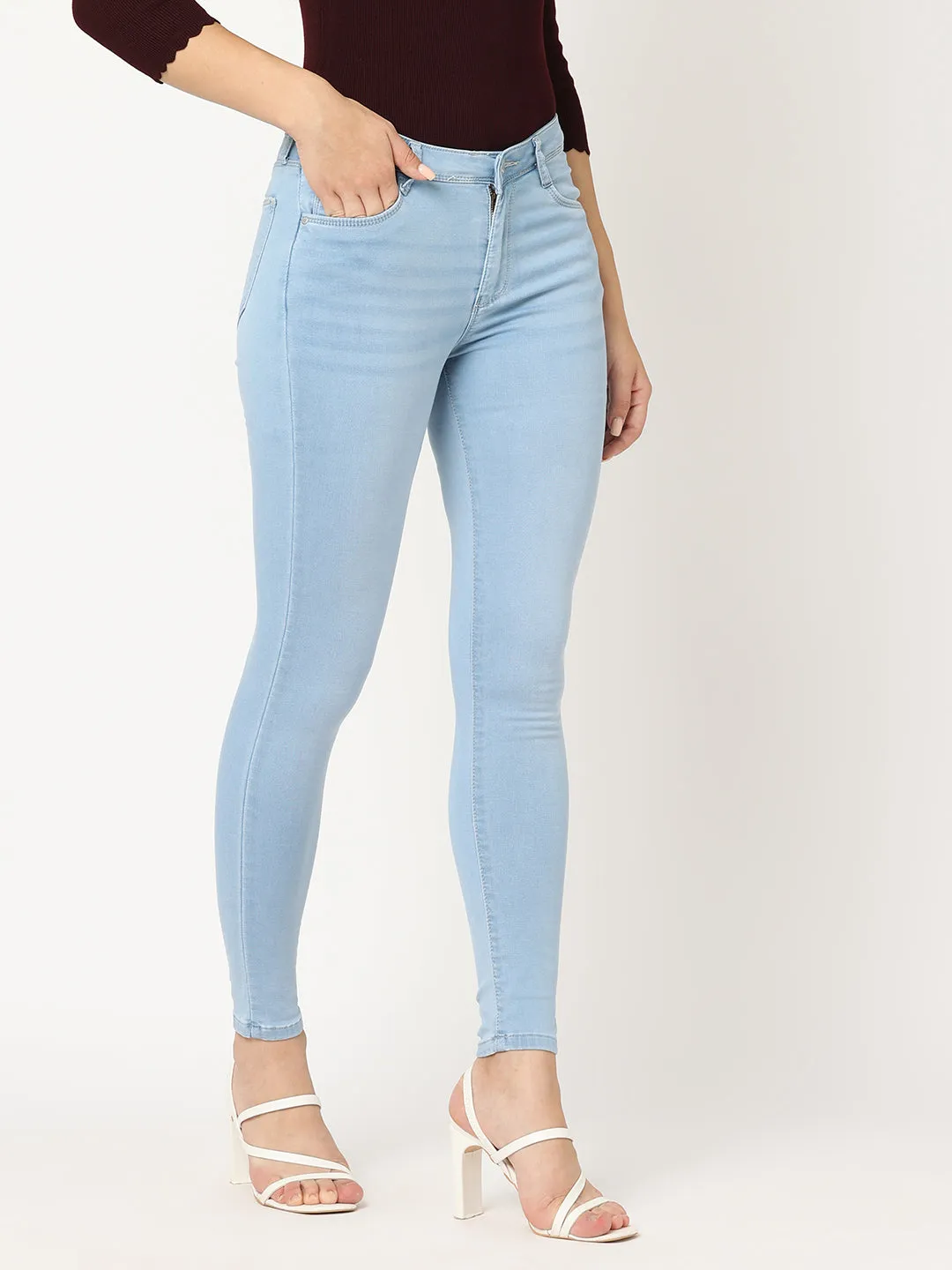 Women High-Rise Skinny Ankle Length Jeans